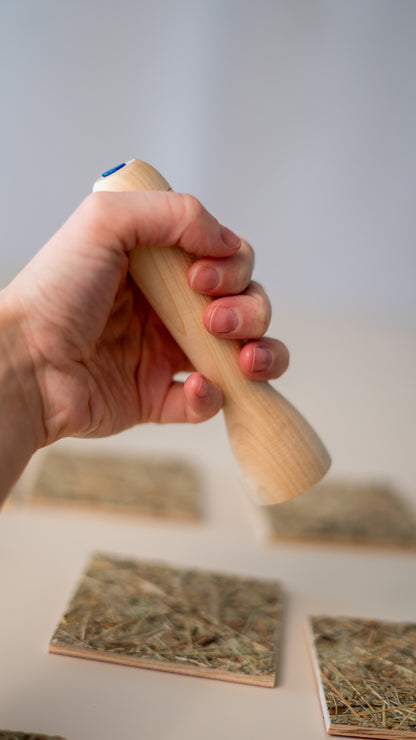 Wooden Ergonomic Handle with Magnet